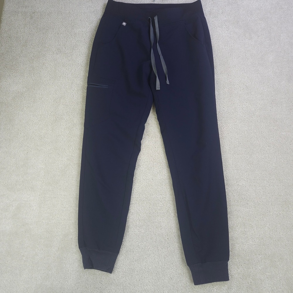 Figs High Waisted Zamora Joggers Navy Blue Scrub Pants Women's Small